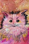 Bogart - Cosmic Cat art by Renee Ekleberry