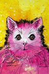 "Charlieze" - Cosmic Cat art by Renee Ekleberry