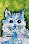 "Felicity" - Cosmic Cat art by Renee Ekleberry