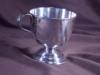 Silverplate cups with rose design on handle