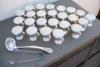 silverplate cups/ladel/tongs
