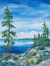 Lake Tahoe Sierra Art Painting by Renee Ekleberry