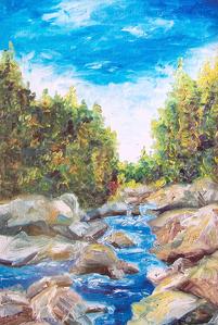 Lake Tahoe Sierra Art Painting by Renee Ekleberry