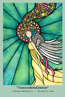 FREE All-color Ribbon & Pink Ribbon Art print by Renee Ekleberry